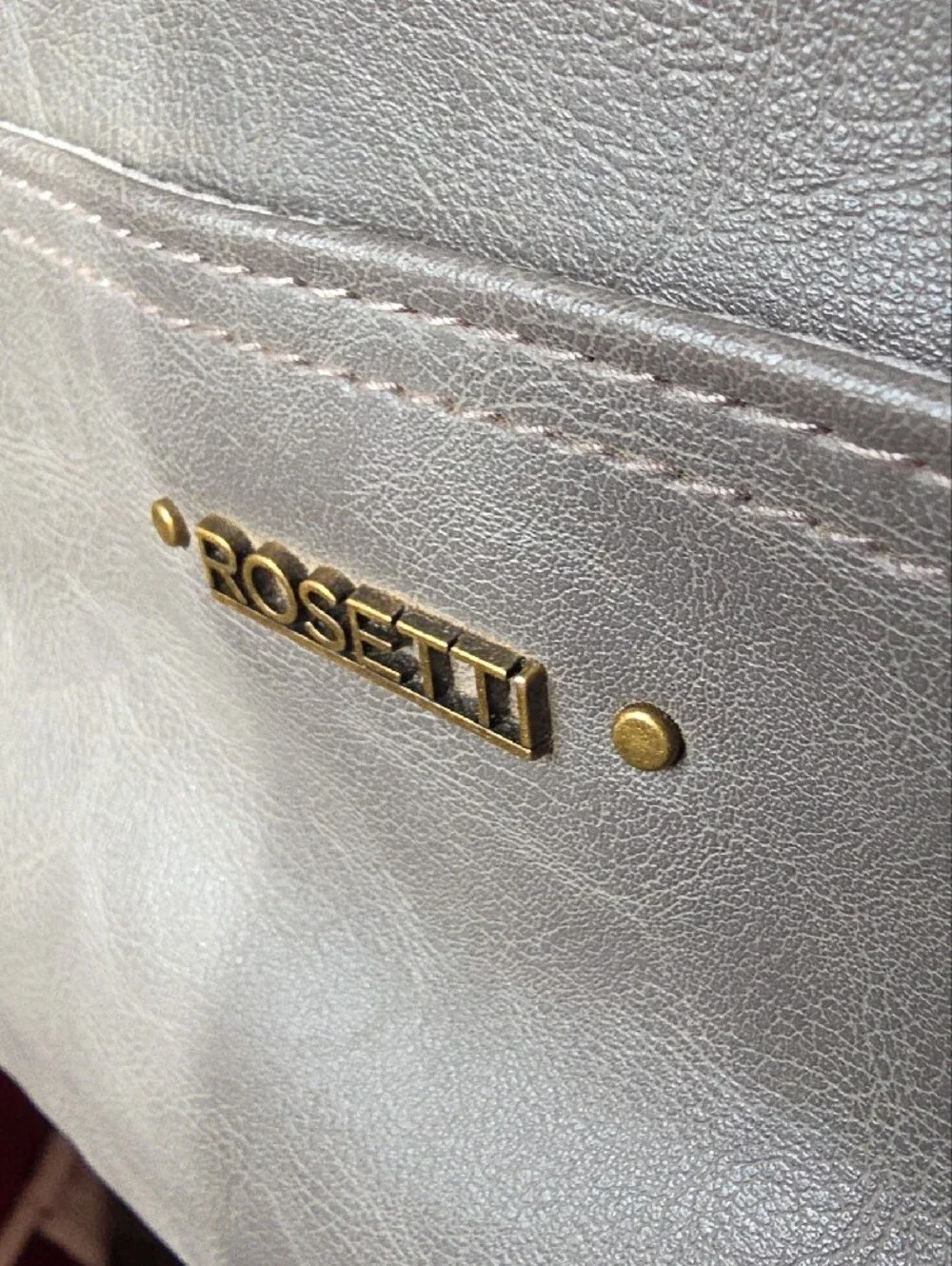 Rosetti Gray Leatherette Shoulder Bag - Gray